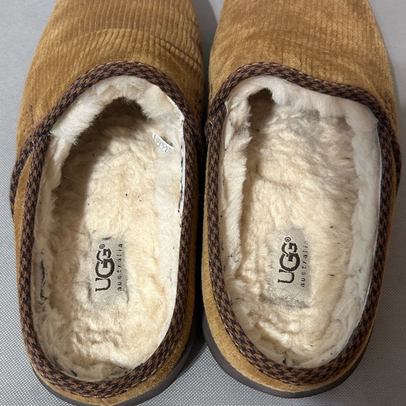 UGG Men’s Corduroy Rubber‎ Sole Slippers with Wool Lining
